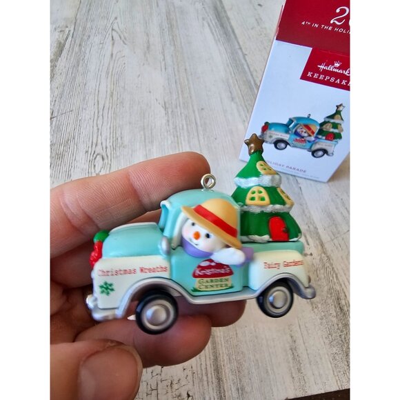 Hallmark holiday parade snowman truck ornament new axis tree 4th - Picture 2 of 9